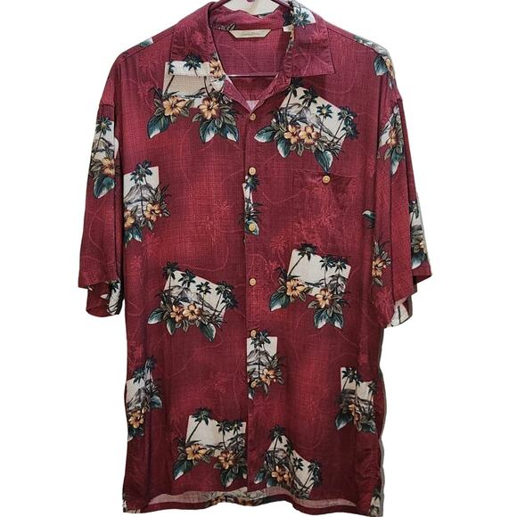Paradiso Collection Hawaiian mens button-up shirt size large rayon - Picture 2 of 6